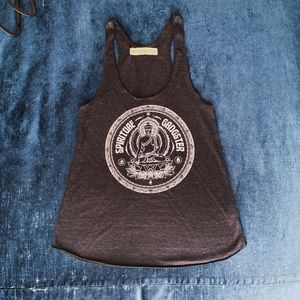 Spiritual Gangster Women’s Grey Buddha Tank Top